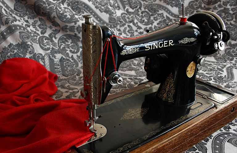 Pedal Foot Singer Sewing Machine' Photographic Print